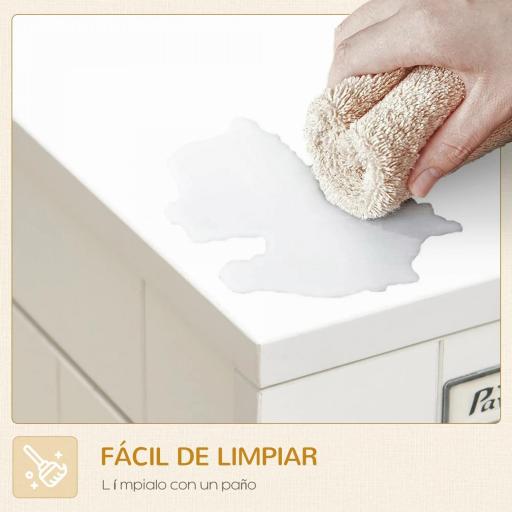 Jaula para Perros Medianos de Interior Mesa Auxiliar con 2 Puertas con Pestillo y Cojín 94x60x71,5 cm Blanco [6]