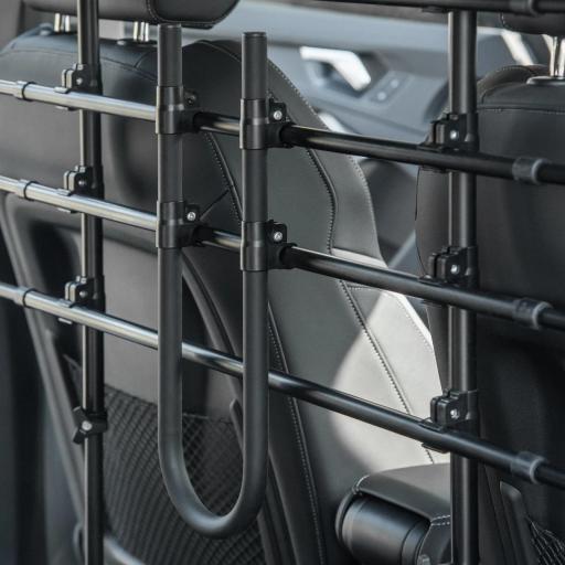 Barrera Protectora de Coche para Perros Reja de Protección Universal de Acero para Maletero Equipaje Automóvil Ajustable en Ancho y Altura 87-135 x 85-120 cm Negro [3]