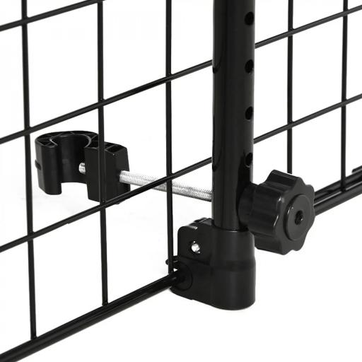 Barrera Protectora de Coche para Perros para Vehículo Universal Barrera Protectora Metálica Extensible para Asientos Traseros Maletero Equipaje Automóvil 91-152x30 cm Negro [3]