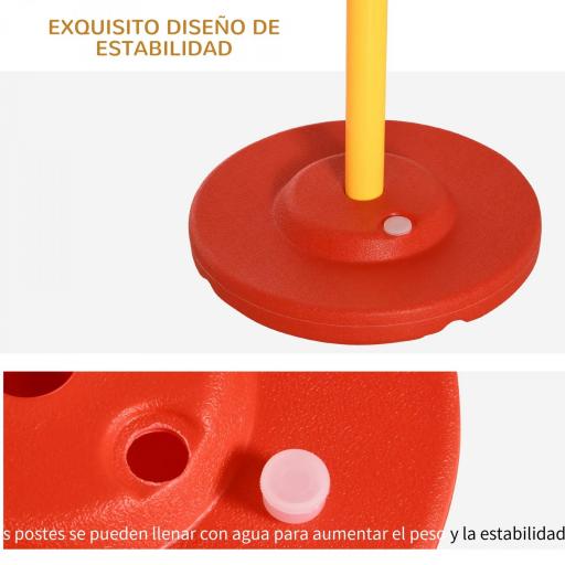 Conjunto 4 Obstáculos de Entrenamiento para Perro Set de Agilidad para Mascotas Estable Altura Ajustable de Aro con Túnel Postes y Bolsa Transporte Amarillo [3]
