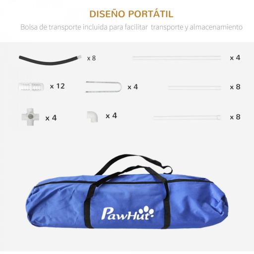 Set de Entrenamiento de Agilidad para Perros de 4 Piezas con Bolsa de Transporte 89x69x99 cm Negro [4]