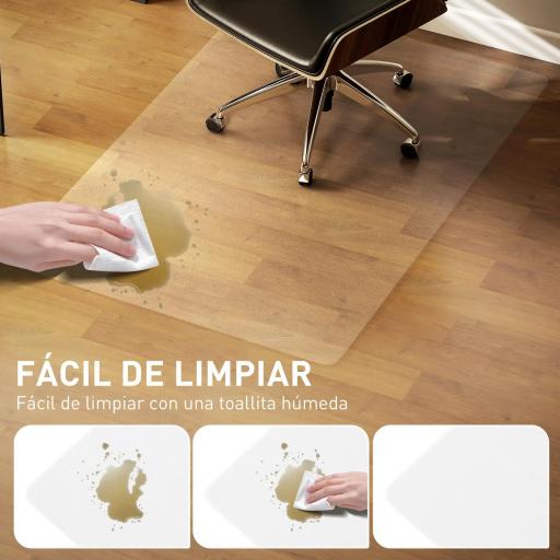 Alfombrilla Protectora para Suelos Alfombrilla para Silla de Oficina para Suelo Enmoquetado 100x150 cm Transparente [2]