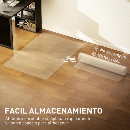 Alfombrilla Protectora para Suelos Alfombrilla para Silla de Oficina para Suelo Enmoquetado 100x150 cm Transparente [3]