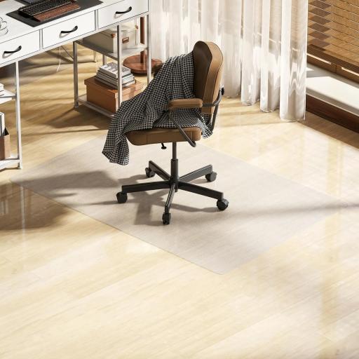 Alfombrilla Protectora para Suelos Alfombrilla para Silla de Oficina para Suelo Enmoquetado 100x150 cm Transparente [6]