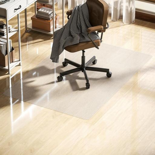 Alfombrilla Protectora para Suelos Alfombrilla para Silla de Oficina para Suelo Enmoquetado 100x150 cm Transparente [8]