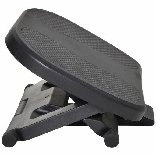 Reposapiés con Altura y Ángulo Ajustable Reposa Pies con Superficie de Masaje y Almohadillas Antideslizantes Negro [9]
