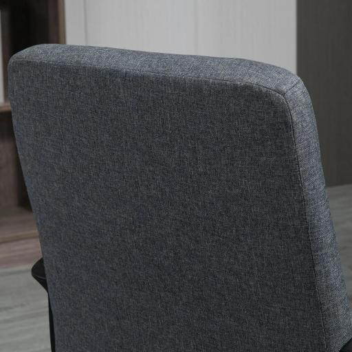 Silla de Escritorio Giratorio con Altura Ajustable y Reposabrazos Estilo Moderno 59x63x96-105,5 cm Gris Oscuro [4]