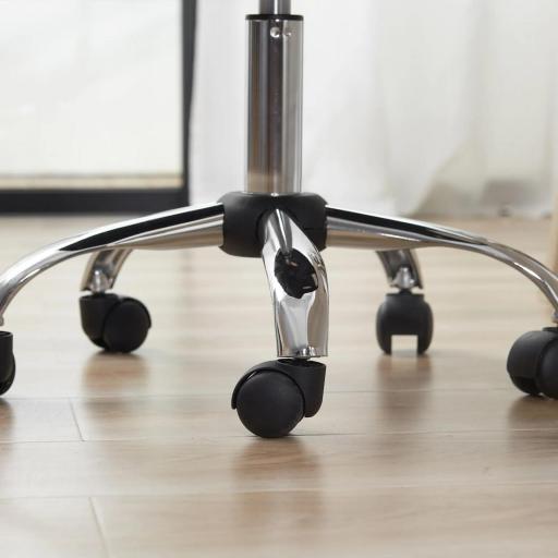 Silla de Escritorio Giratoria sin Brazos Silla de Malla con Altura Ajustable Carga 100 kg 43x58x90-100 cm Negro [7]