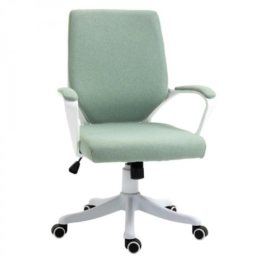 Silla de Escritorio Giratoria Silla de Oficina Basculante con Reposabrazos y Altura Ajustable 62x69x92-100 cm Verde [8]
