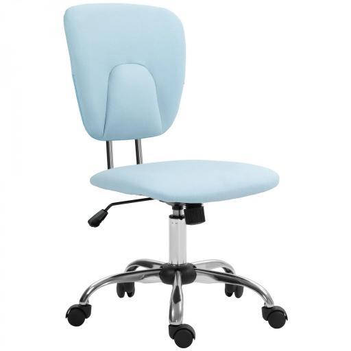 Silla de Oficina Giratoria con Altura Ajustable y Función Basculante para Escritorio Estudio 50x54x87,5-96,5 cm Azul [9]