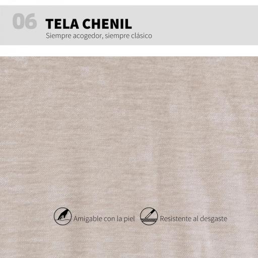 Silla de Oficina con Asiento Ancho sin Reposabrazos Ruedas Altura Ajustable Giratoria Función Basculante Beige [7]