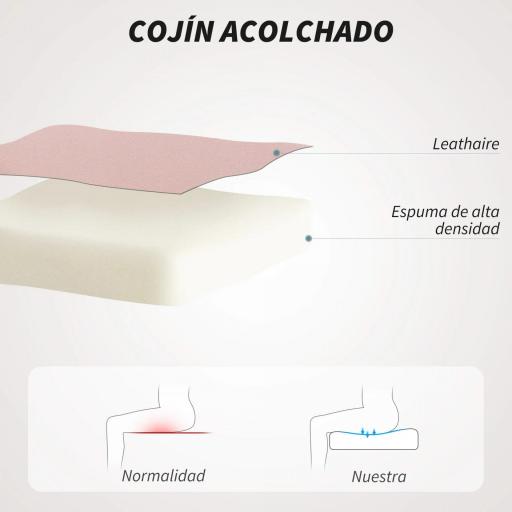 Silla de Escritorio Giratoria con Altura Ajustable Reposabrazos Respaldo Curvado Función de Basculante Rosa [2]