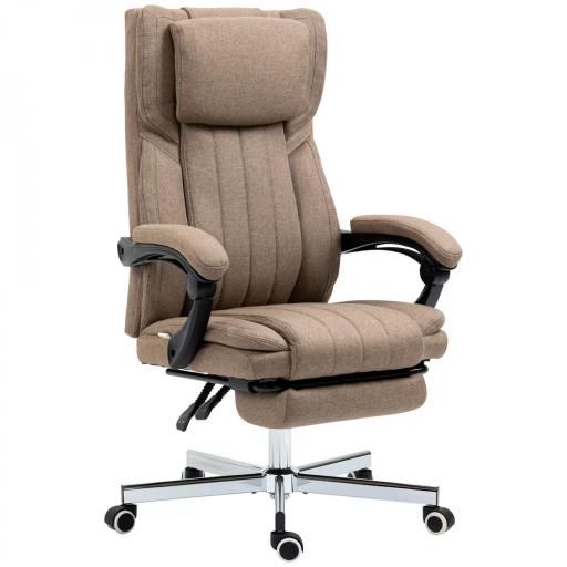 Silla de Oficina Reclinable y Giratoria con 6 Puntos de Masaje Vibratorio con Mando de Control 65x61x108-118 cm Marrón [9]