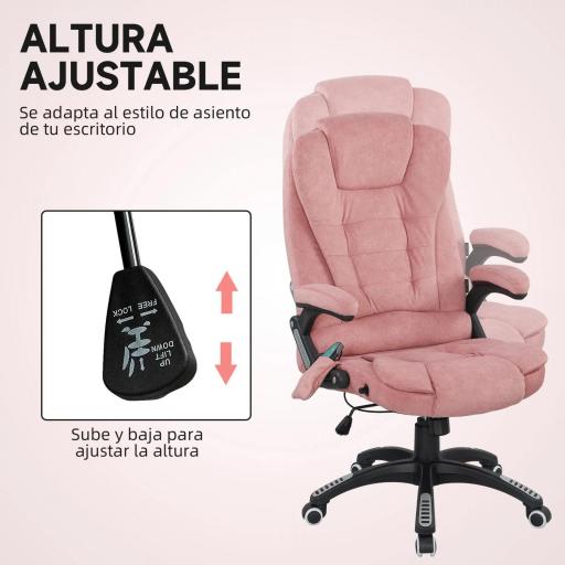 Silla Oficina con Masaje de 6 Puntos con Función Basculante con Calefacción Altura Ajustable [3]