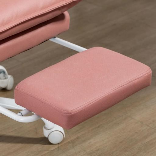 Silla de Masaje Reclinable con 6 Puntos de Masaje y 5 Modos con Función de Calefacción Ajustable 66x74x114-121,5 cm Rosa [8]