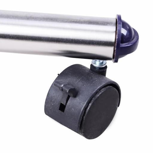 Perchero Acero Inox Colgador Ropa 4 Ruedas Alto y Largo Regulables 95x45x170cm [6]