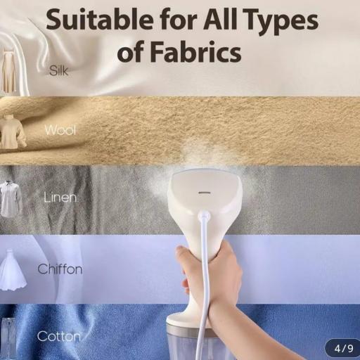 Vaporizador de ropa de mano modelo 2025 | Tanque de agua grande de 260 ml, vapor de alta temperatura de 110 °C, eliminación del 99% de bacterias y ácaros del polvo, combina la planchado y el vaporizado colgando, regalo perfecto para Navidad y Halloween [6]