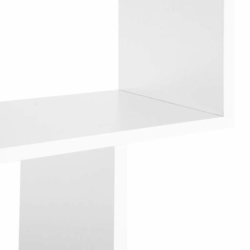 Estantería para Libros Moderna Librería con 6 Estantes para Comedor Salón Estudio 80x23x192 cm Blanco [5]