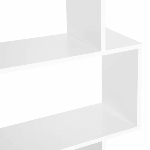 Estantería para Libros Moderna Librería con 6 Estantes para Comedor Salón Estudio 80x23x192 cm Blanco [6]