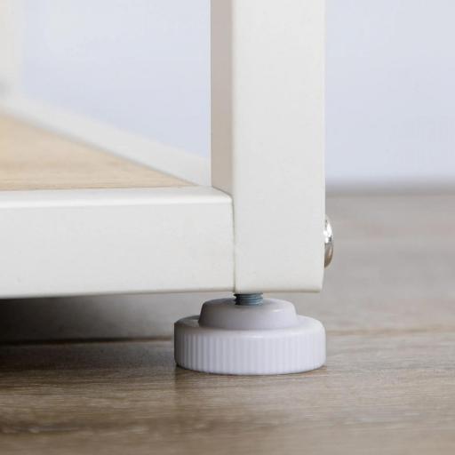 Estantería con Marco de Acero y Estantes de Melamina para Salón Oficina Estudio 83x34x180 cm Roble y Blanco [6]