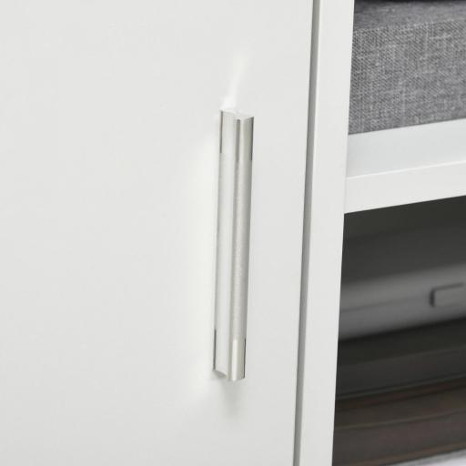 Mueble con Ruedas Armario de Oficina Multifuncional con Estantes con Amplio Espacio de Almacenaje 60x50x65,5 cm Blanco [6]