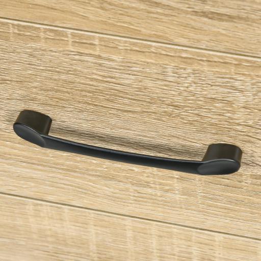 Cajonera de Oficina Mueble Archivador con Ruedas y Cajones y Barra Colgante para Archivos 40x42x65 cm Roble y Negro [7]