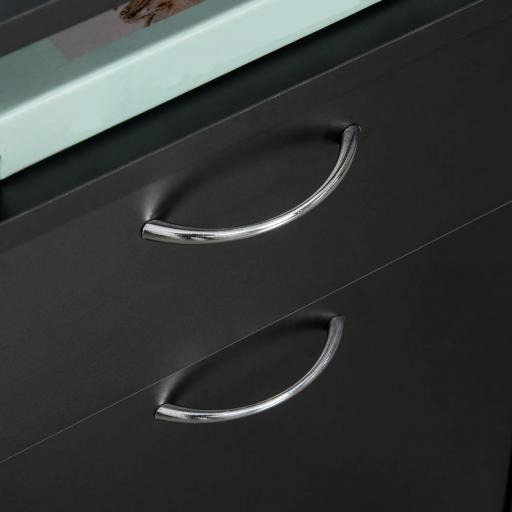 Cajonera de Oficina Móvil con Cajón y Armario con Ruedas Soporte de Impresora para Estudio 40x35x60 cm Negro [6]