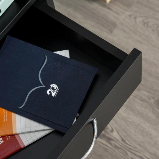 Cajonera de Oficina Móvil con Cajón y Armario con Ruedas Soporte de Impresora para Estudio 40x35x60 cm Negro [7]