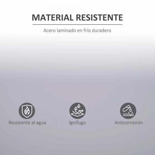 Armario Archivador Metálico con 2 Puertas Cerradura Estante Ajustable para Sala de Estar Estudio 80x40x92,5 cm Gris [2]