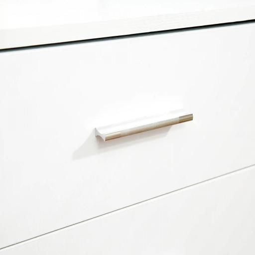 Armario de Oficina para Impresora Mueble Multifuncional con 3 Cajones Estantes y Ruedas 80x40x65 cm Blanco [7]