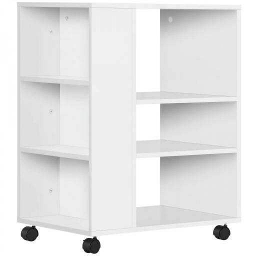Armario para Impresora Mueble Auxiliar de Oficina Dormitorio Cocina Salón 60x40x75,8 cm Blanco [9]