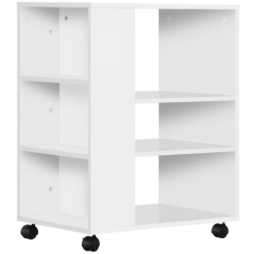 Armario para Impresora Mueble Auxiliar de Oficina Dormitorio Cocina Salón 60x40x75,8 cm Blanco [8]