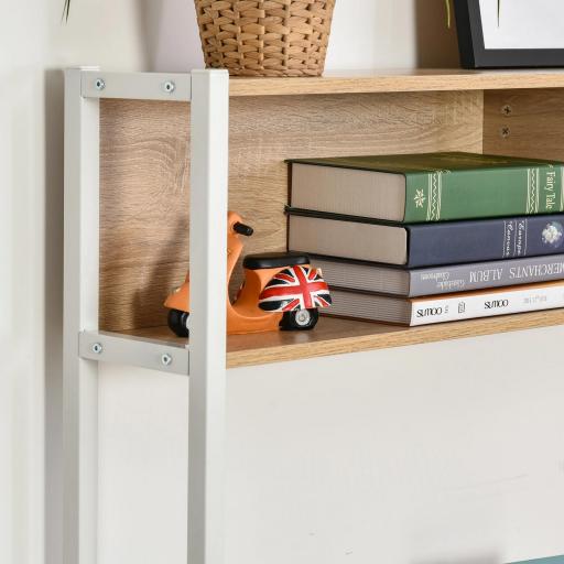 Escritorio en Forma de L Multifuncional Mesa para Oficina o Estudio con Estantes Altos Espacio Amplio Moderno y Minimalista 140x125x149 cm Color Madera [5]