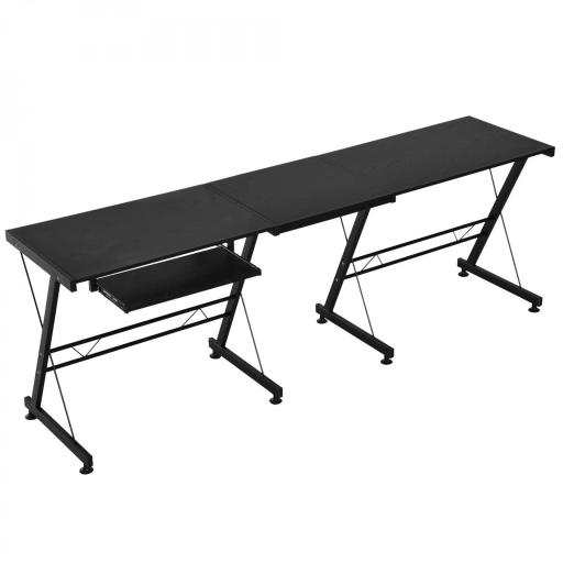 Mesa de Ordenador PC Escritorio para Oficina Hogar 2 Tipos Mesa Esquinera Forma L 130x130x73,5 cm Escritorio Recta Marco Acero [9]