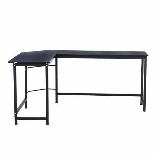 Mesa de Ordenador Escritorio PC Oficina Hogar Mesa Esquinera de Forma L 168x120x75cm Marco Metal [7]