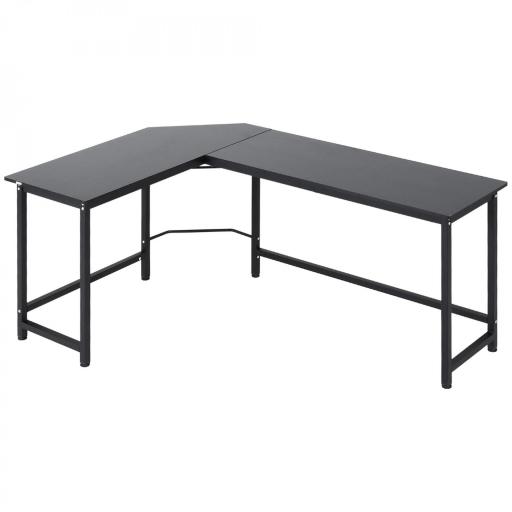 Mesa de Ordenador Escritorio PC Oficina Hogar Mesa Esquinera de Forma L 168x120x75cm Marco Metal [9]