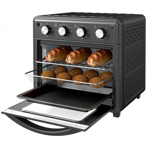 Horno Eléctrico de Sobremesa de 30L 1600W Freidora de Aire con 7 Modos de Calor y Temporizador 43x39x39 cm Negro [8]