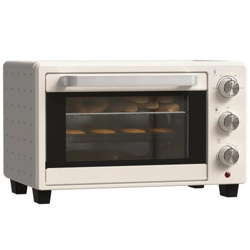 Horno Sobremesa de 21L 1400W Mini Horno Eléctrico Temporizador hasta 60min y Temperatura Regulable hasta 230℃ Crema [8]