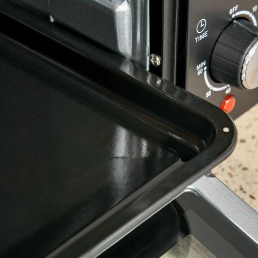 Horno Sobremesa de 21L 1400W Mini Horno Eléctrico Temporizador hasta 60min y Temperatura Regulable hasta 230℃ Negro [6]