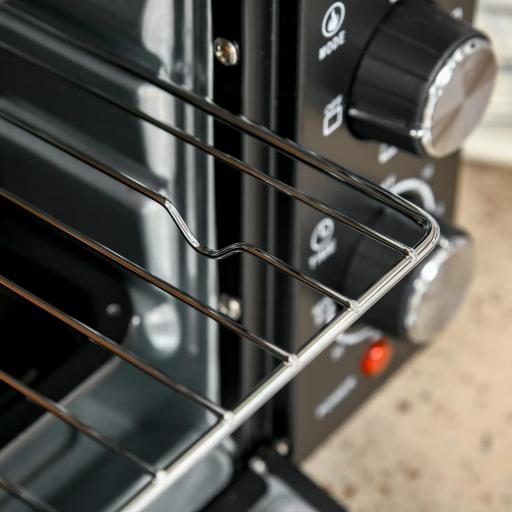 Horno Sobremesa de 21L 1400W Mini Horno Eléctrico Temporizador hasta 60min y Temperatura Regulable hasta 230℃ Negro [7]