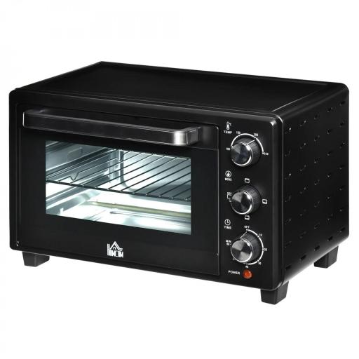 Horno Sobremesa de 21L 1400W Mini Horno Eléctrico Temporizador hasta 60min y Temperatura Regulable hasta 230℃ Negro [8]