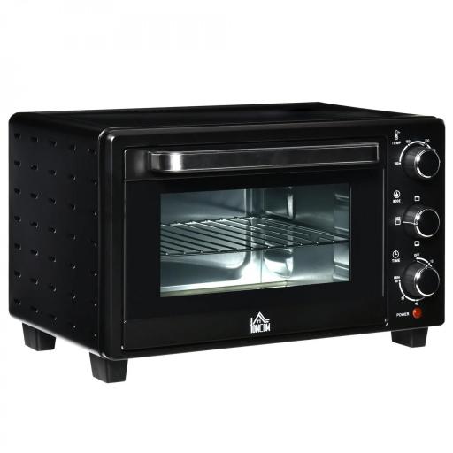 Horno Sobremesa de 21L 1400W Mini Horno Eléctrico Temporizador hasta 60min y Temperatura Regulable hasta 230℃ Negro [9]