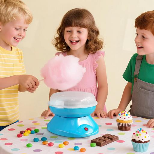 Máquina de Algodón de Azúcar en Casa de Polipropileno Acero Inox. y Aluminio 450W-550W para Fiestas 27x26x18 cm Azul [6]