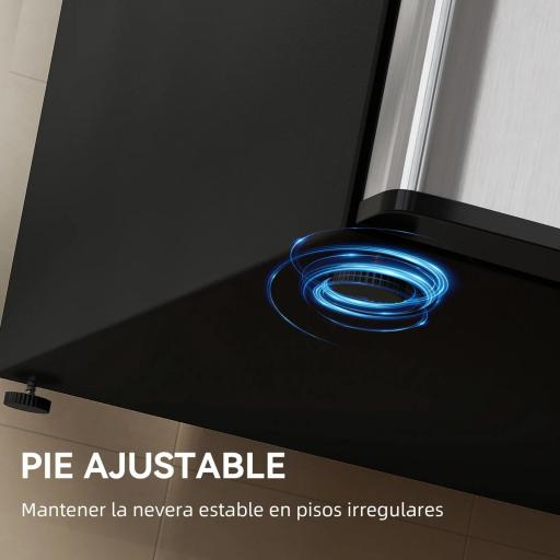 Mini Nevera Silenciosa 88 L Clase E Bajo Encimera Temperatura Regulable 5 Niveles Puerta Reversible Luz Interior Negro [6]