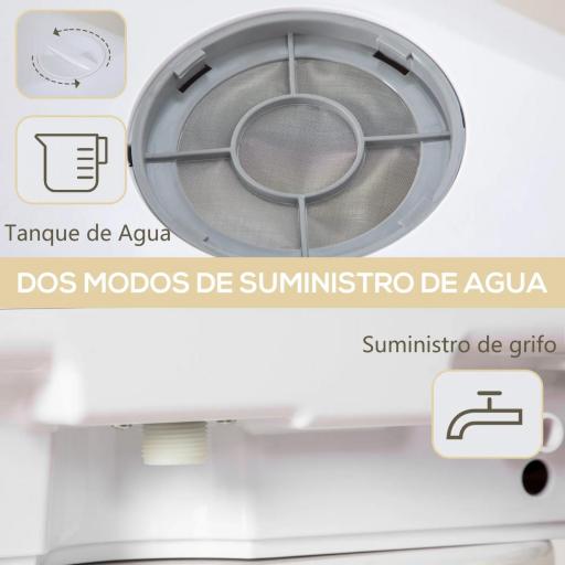 Lavavajillas Pequeño con 5+1 Programas Dos Modos de Suministro de Agua Depósito de Agua de 6L Pantalla LED Blanco [6]