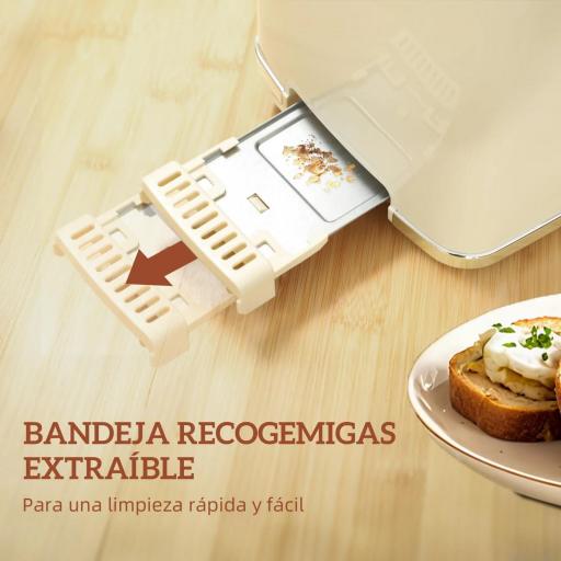  Set Desayuno con Pantalla LED Táctil Hervidor de Agua 1,7L 2200W Tostadora Pan Ranura Ancha 2 Rebanadas Crema [2]