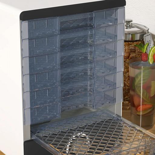 Deshidratador de Alimentos 350W con 7 Bandejas Temperatura Ajustable 40-70 ℃ para Frutas Golosinas para Mascotas Blanco [6]