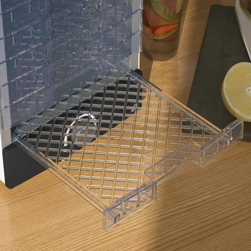 Deshidratador de Alimentos 350W con 7 Bandejas Temperatura Ajustable 40-70 ℃ para Frutas Golosinas para Mascotas Blanco [7]