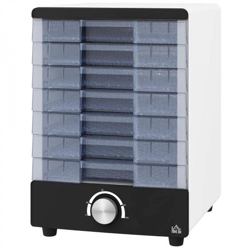 Deshidratador de Alimentos 350W con 7 Bandejas Temperatura Ajustable 40-70 ℃ para Frutas Golosinas para Mascotas Blanco [8]