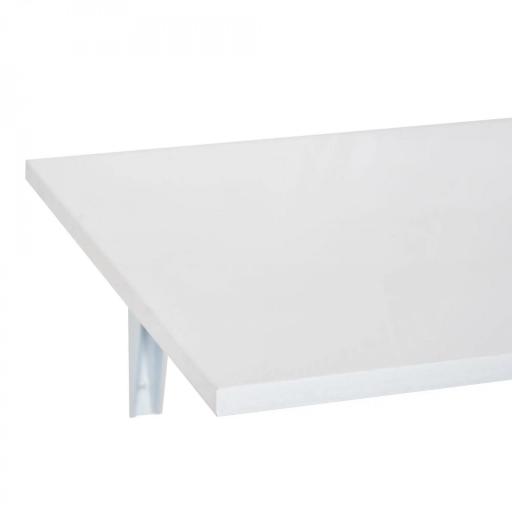 Mesa Plegable de Pared Mesa Abatible de Pared de Madera Ahorra Espacio para Cocina Comedor Dormitorio 60x40x20 cm Blanco [6]